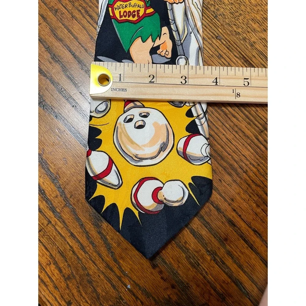 VTG Hanna Barbera Flintstones Water Buffalo Lodge Bowling Men's. Tie Fred Barney